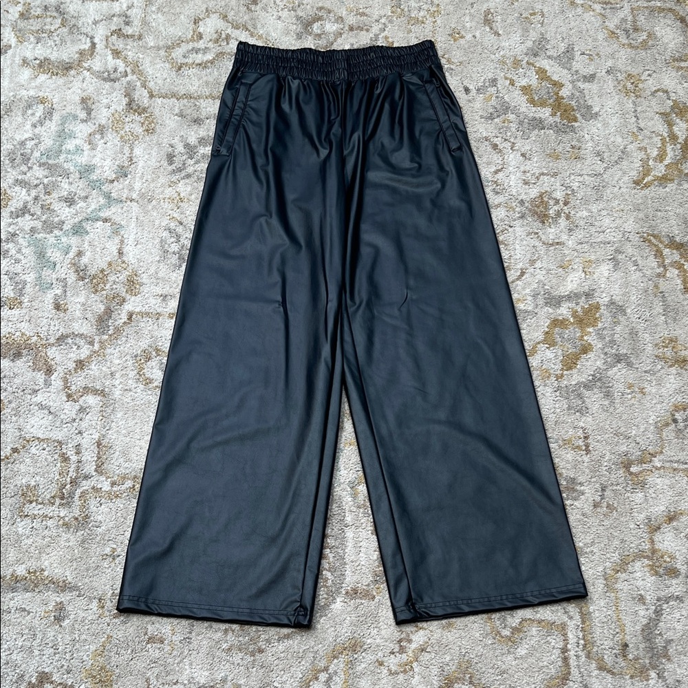 Offline by Aerie faux leather wide leg pants